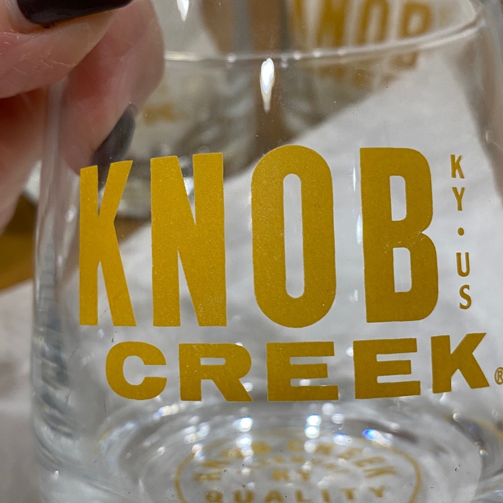 NWOT. Set of 4, Knob Creek bourbon, rocks glasses.